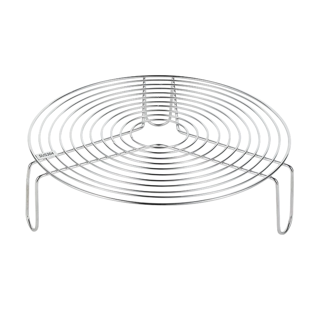 Kitchen steaming rack 304 stainless steel household steaming dish rack high-leg steamer steaming eggs small rice cooker steaming grid
