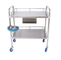 Thickened stainless steel instrument table shelf medical carts medical products instrument carts surgical car dressing carts
