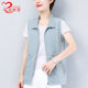 Casual Thin Sports Vest for Women, Short Style for Spring and Summer, Middle-Aged Mom, Plus Size, Loose Sun Protection Clothing, Vest, Waistcoat