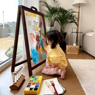 实木透明儿童涂鸦画板