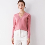 Шерстяной свитер, короткий лонгслив, комплект, трикотажное белье для повседневной носки, V-образный вырез