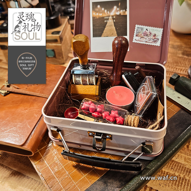 Soul Gift Vintage Writing Set (Comes with a Small Leather Notebook) Literary Gift for Best Friend or Girlfriend's Birthday, Casual Gift