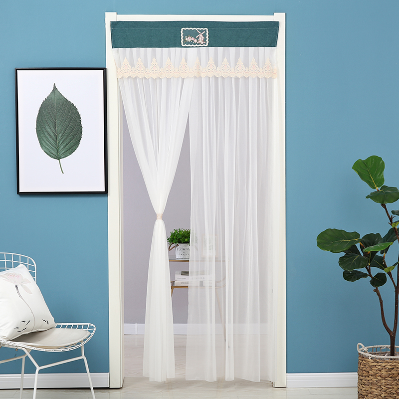 New Double Switch Door Curtain Free of perforated Anti-mosquito Kitchen Bedroom Living Room Lil Silk Season Universal Yarn Curtain Mosquito-proof Custom