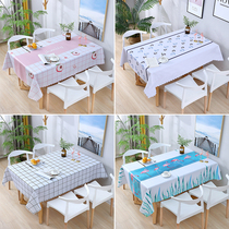 Tablecloth waterproof and oil-proof disposable anti-hot pvc tablecloth desk ins student fabric net red Nordic coffee table table mat