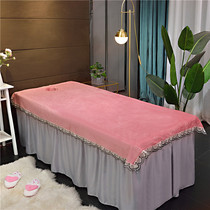 Crystal velvet beauty salon special beauty sheets thickened warm physiotherapy massage massage bed special bed sheets with holes