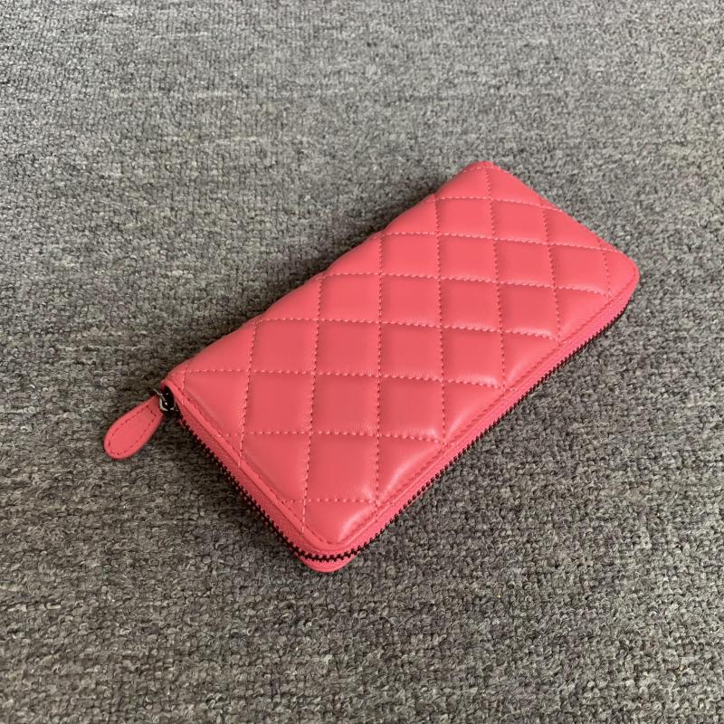 New Genuine Leather Women's Wallet, Korean Style, Versatile Diamond Pattern Sheepskin, Elegant Evening Long Wallet, Women's Clutch Long Wallet