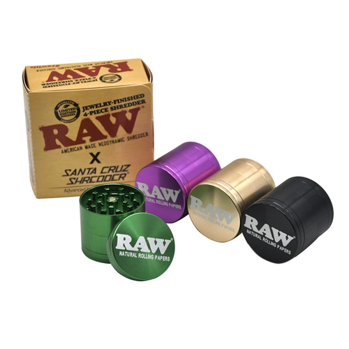 Импортная четырехслойная шлифовальная машина RAW/шлифовальная машина для сигарет. Шлифовальная машина, алюминиевый зуб с ЧПУ, 52 мм, не очень липкая шлифовальная машина.