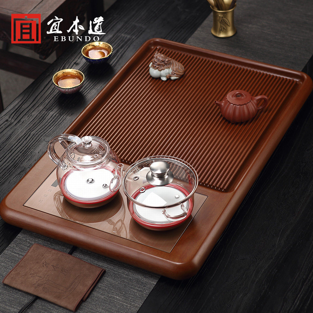 Ibendau Electric wood tea tray Germany large number electric glue wood tea table tea sea automatic boiling kettle cooking teapot integral suit