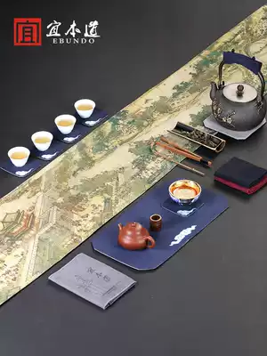 Waterproof tea mat linen Zen fabric Tea flag Tea towel cloth Absorbent tea cloth Tea tablecloth Cotton linen tea table cloth Tea artist