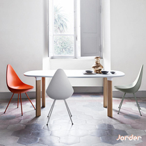 Drop chair Nordic modern creative designer Minimalist light luxury dining chair Drop wrought iron backrest negotiation stool