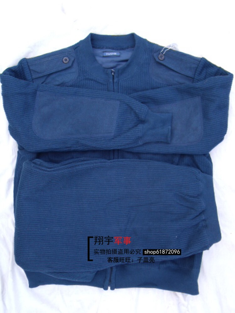 Double layer thermal fleece sky blue fleece empty fleece jacket round neck fleece zipper fleece