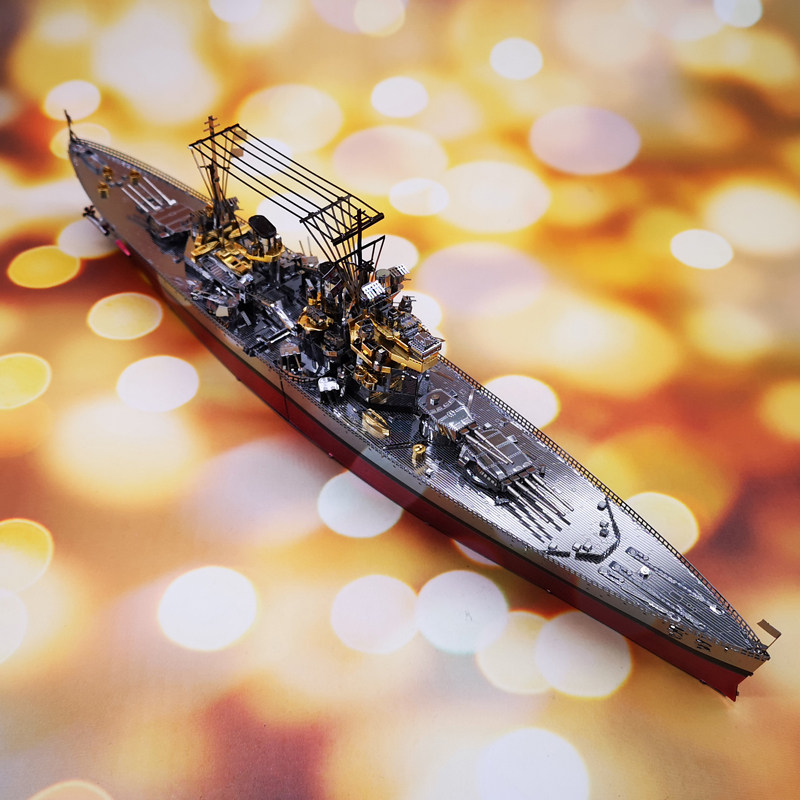Puzzle cool 3D three-dimensional metal puzzle Prince of Wales battleship warship model handmade diy creative toys