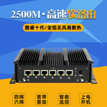 Soft Router 2500M Work-control Computer Host Cool Rui Dynasty 10210U Six Network port j4125 N5105 quadnet 2 5G one thousand trillion Network Card All-aluminium No Fan Embedded Mini Works