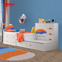 COALA Childrens bed Half-height bed Floor bed Bay window bed Wardrobe bed Childrens room long apartment type with drag bed floor cabinet