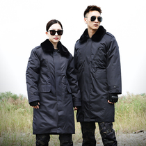  Military cotton coat mens extended duty cold-proof quilted jacket wind-proof warm cotton clothing womens northeast cold storage labor insurance large quilted jacket