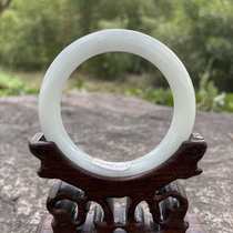 No. 1334 inner diameter 51 mm exquisite Lantian jade old mine ice-bottom bracelet for girls natural jade with certificate