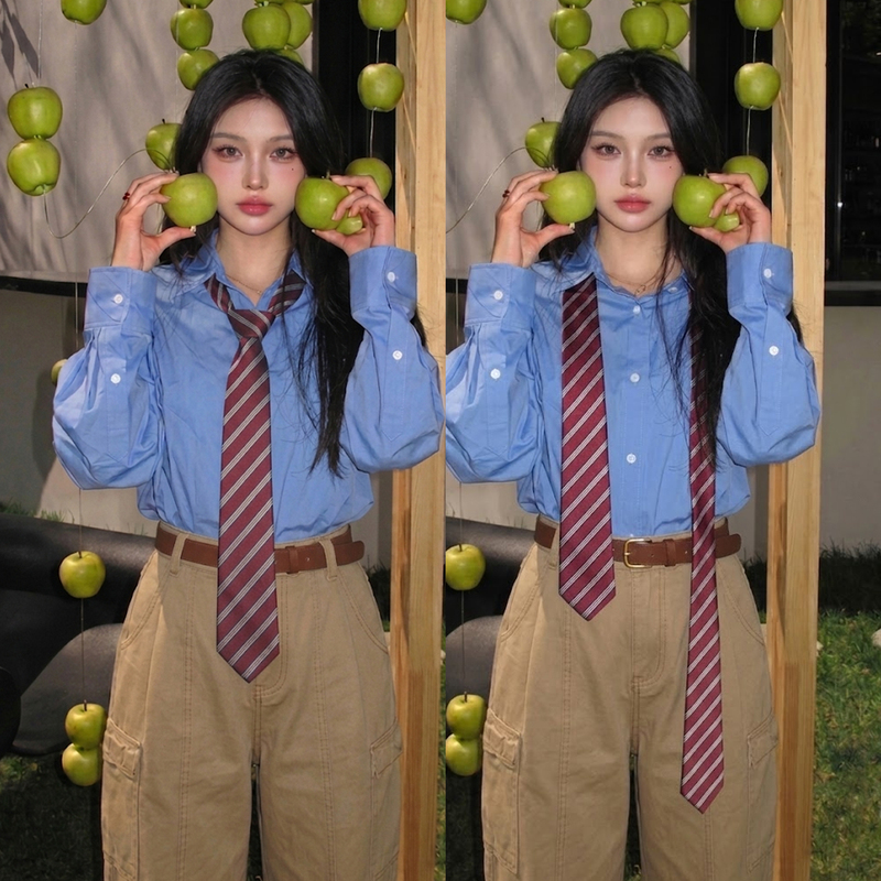 Yu Shuxin's Same Style Red Striped Belt Accessory Women's Tie Scarf Women's Matching Ribbon Women's 2026 Trending