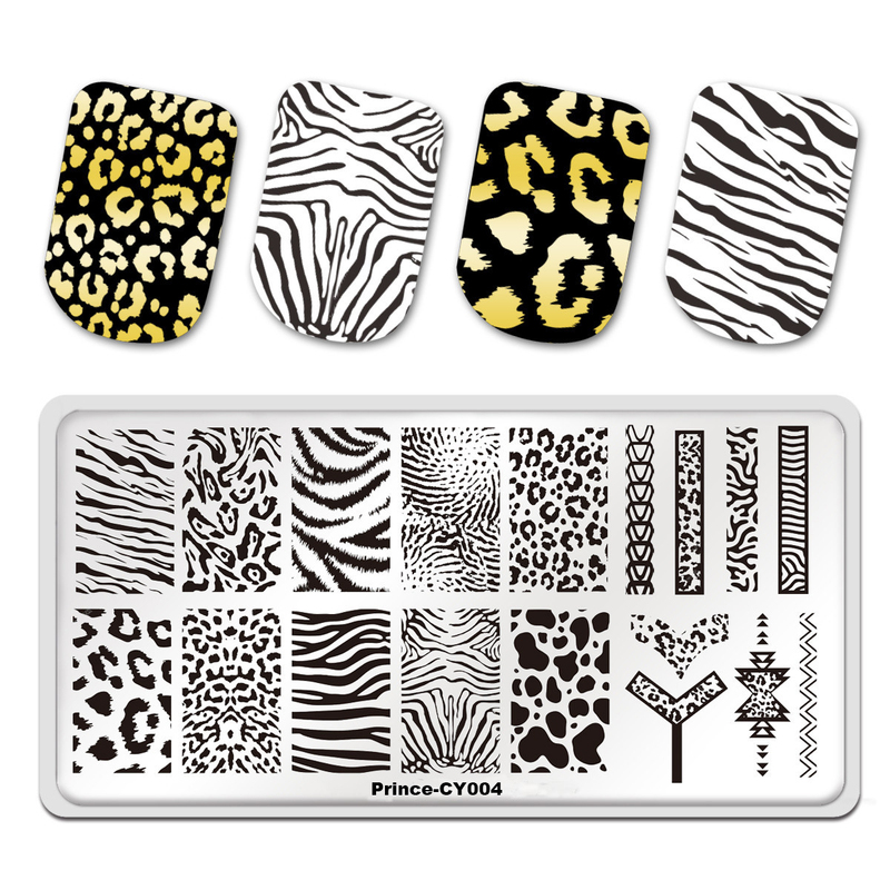 Internet Celebrity Big Brand Manicure DIY Painted Steel Plate Manicure Printing Version Manicure Tool Letter Cartoon Disney Leopard Print