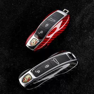 Special for Porsche Carbon Fiber Key Shell Cayenne Panamela 718 macan911 Replacement Keychain