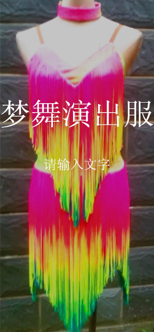 Dream dance costumes women's Latin skirt adult square dance competition costume children's performance tassel skirt 0048 new