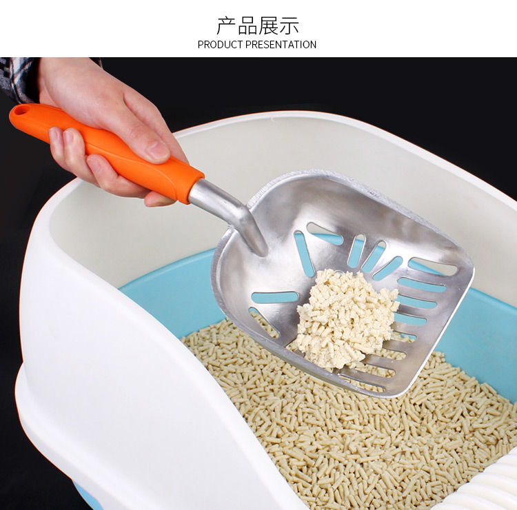 Cát xẻng xẻng kim loại mèo xẻng keo bing bền mèo xả rác lỗ nhỏ - Cat / Dog Beauty & Cleaning Supplies giá lược chải lông cho chó