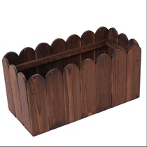 Embalming wood flower case Outdoor planting flower trough roof terrace Wooden Home Balcony Wood Indoor Solid Wood Flower Pool