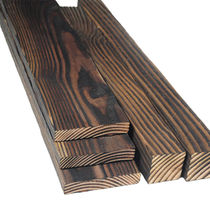 Outdoor Anticorrosive Wood Flooring Carbonated Wood Patio Hallway Balcony Charcoal Burning Solid Wood Slab Wood Strips Damp waterproof wood