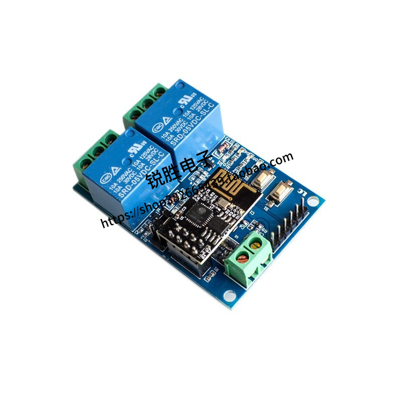 5V ESP8266双路WiFi继电器 物联网 智能家居 手机APP遥控开关