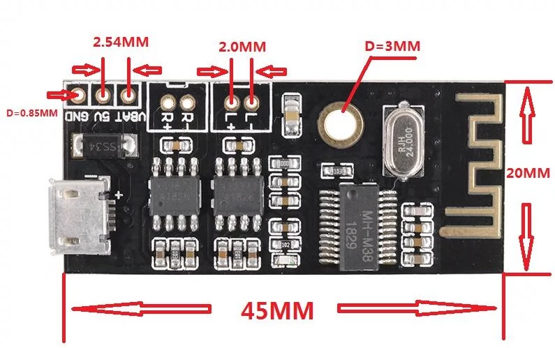 Mô-đun thu âm thanh Bluetooth DIY 5.0 không dây lossless loa ô tô âm thanh bảng mạch khuếch đại tai nghe 4.2