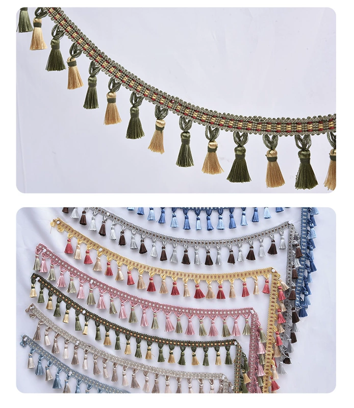 DIY handmade ren Châu Âu rèm ren tua treo tai hoe đầu sofa quần áo trang trí phụ kiện vải - Phụ kiện rèm cửa cây treo rèm cửa