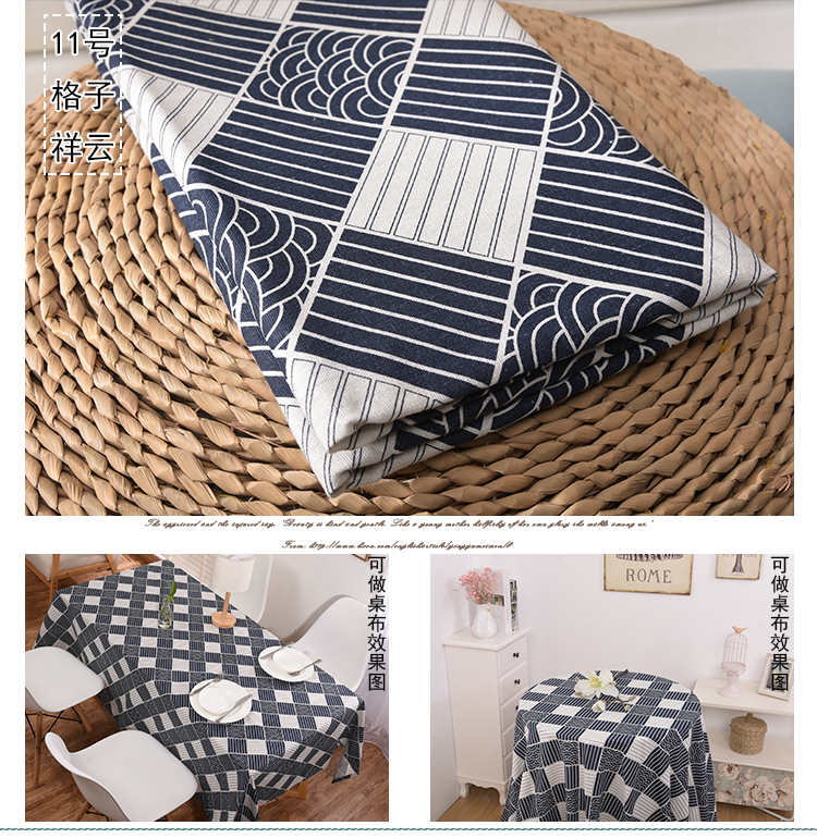 Bông vải lanh kẻ sọc sofa vải vải sân vườn handmade túi vải tự làm khăn trải bàn in lanh vải cotton 100