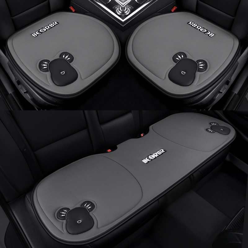 Cartoon car cushion single piece four season GM cute air breathless backslip three piece sets of summer rear seat cushion