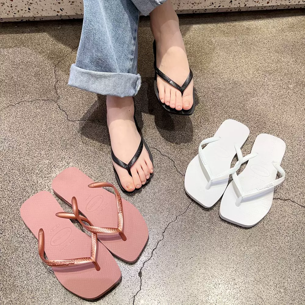 Сланцы Havaianas, летние нескользящие резиновые пляжные сланцы