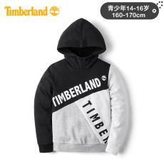 Толстовка детская timberland添柏岚青少年新活力拼接字母连帽套头卫衣|a1cd6