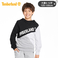 Толстовка детская timberland添柏岚大童新款活力拼接字母连帽套头卫衣|a1cd4