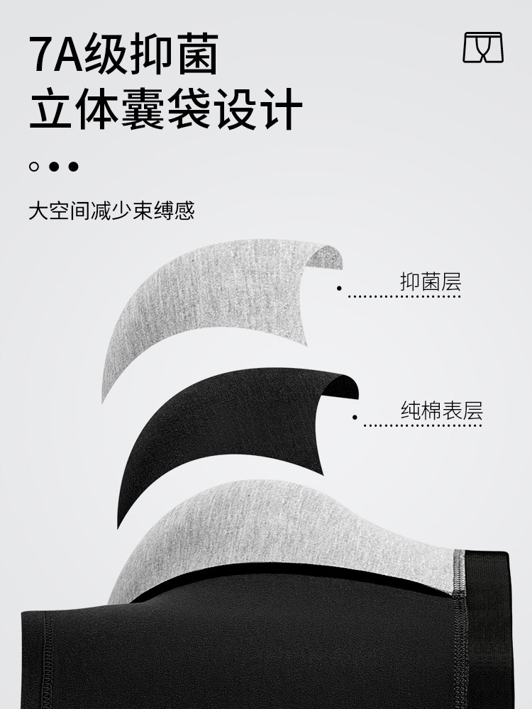 Pure Cotton Men's Underwear, Seamless Boxer Briefs, Loose Fit, Breathable for Teenagers, New Winter 2026 Style