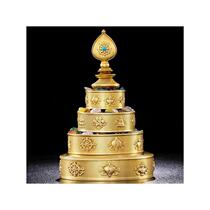 College model pure copper mandala pan Tibetan Tantra for Buddha to practice the eight auspicious practices mantra small size 10cm with free gemstones