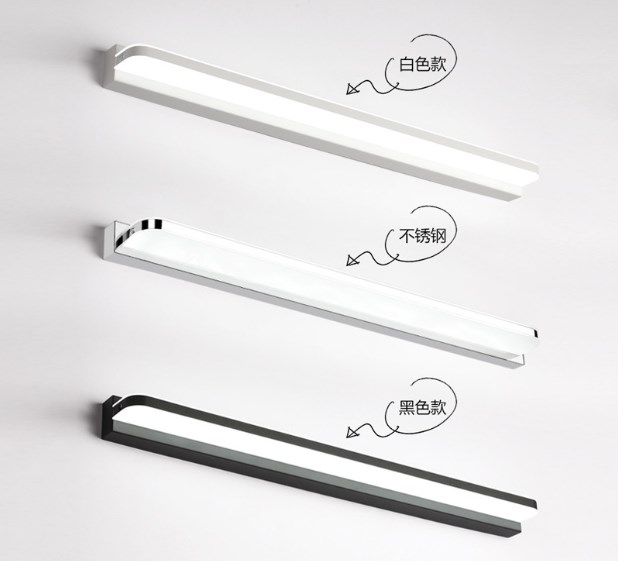 Mirror headlight LED mirror light punch-free waterproof bathroom dressing room dressing table lamp wall lamp mirror cabinet makeup lamp highlight