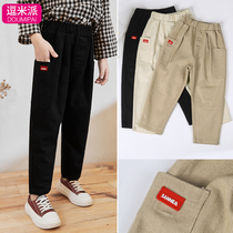 Girl Pants 2022 New Spring Autumn Clothing Boy Casual Han Edition Children Loose Thin and Medium Large Child Long Pants