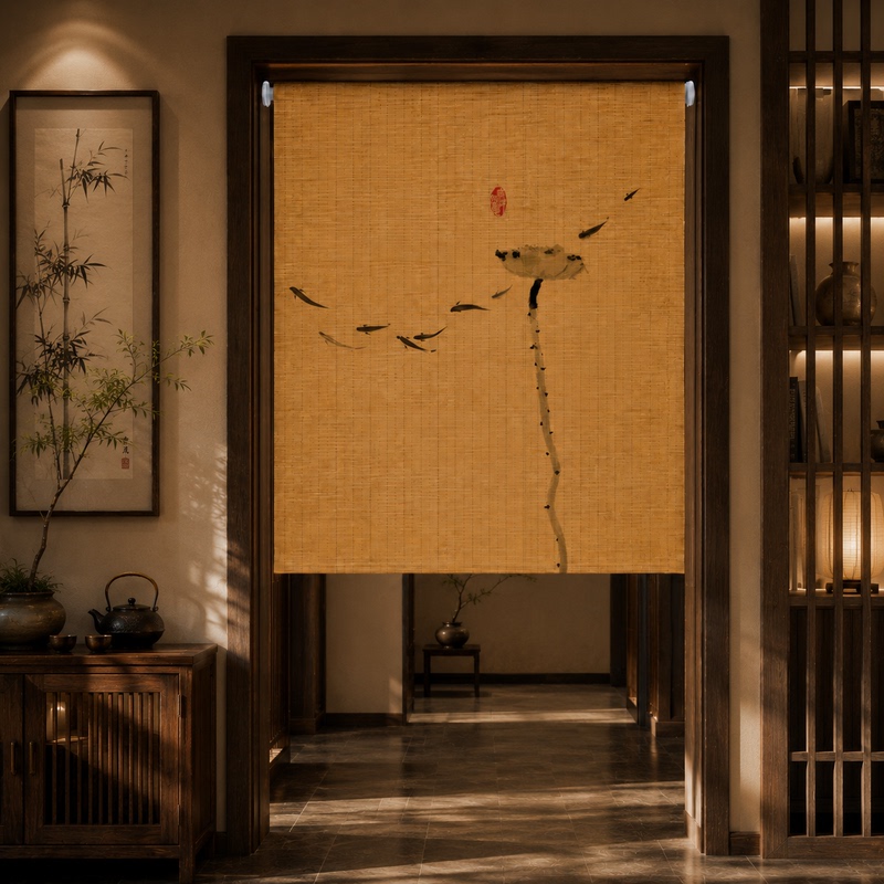 Chinese-Style Bamboo Curtains, Rolling Curtains, Vintage Door Curtains, Partition Curtains, Study Room Tea Room Screen Curtains, Balcony Blackout and Sunshade Curtains Chinese-Style Bamboo Curtains, Rolling Curtains, Vintage Door Curtains, Partition Curtains, Study Room Tea Room Screen Curtains, Balcony Blackout and Sunshade Curtains