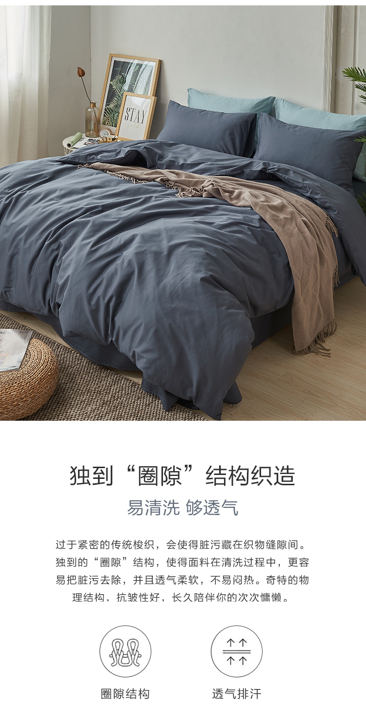 Senma nhà dệt giường bốn bộ chăn bông bao gồm bốn bộ bông Bắc Âu gió lưới màu đỏ mô hình da mềm mại mềm mại màu - Bộ đồ giường bốn mảnh chăn ga gối đệm cao cấp