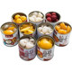 Canned fresh fruits, mixed whole box, commercial syrup, lychee, loquat, orange, bayberry, pineapple, assorted coconut, yellow peach