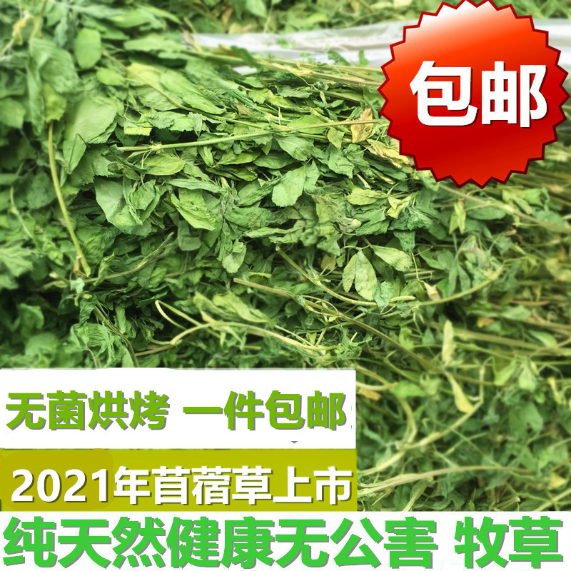 2021 Purple Flowers Clover Grass Hay Rabbit Dutch pig Longcat Cat Grass Rabbit Grain Gross 1000 grams