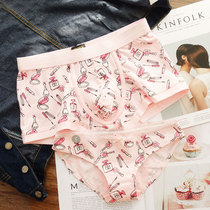 Couple panties Fun Valentines Day gifts Romantic couple panties Cute pure cotton creative personality show mens underwear