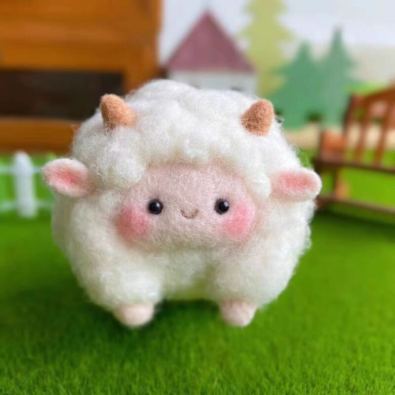 Wool Felt DIY Craft Kit for Making Your Own Sheep, Flying Pig, Couple Gift, Pendant, Keychain Wool Felt DIY Craft Kit for Making Your Own Sheep, Flying Pig, Couple Gift, Pendant, Keychain