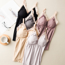 No steel rim pregnant women pregnancy large size nursing sling sling base shirt feeding lingerie lace sexy opening lactation