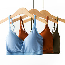 No steel ring with chest pad bra female sexy anti-light breast wrap underwear small vest sling concocted summer