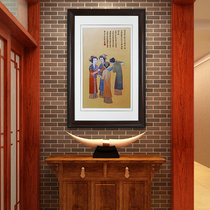 Su embroidery decorative painting figure painting four beautiful pictures Suzhou pure hand embroidery painting finished study painting hanging painting single mural