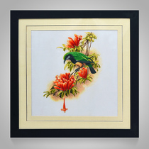 Su embroidery finished hanging painting porch Chinese living room pure hand embroidered silk restaurant decorative painting porch mural wall painting