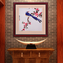 Embroidery hanging painting porch hand decoration Su embroidery finished frame restaurant decoration painting dining room single Chinese style Chinese style
